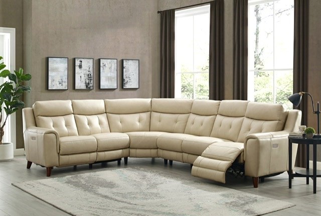 Campania Modern Top Grain Leather Dual, Campania Top Grain Leather Recliner Sofa Set