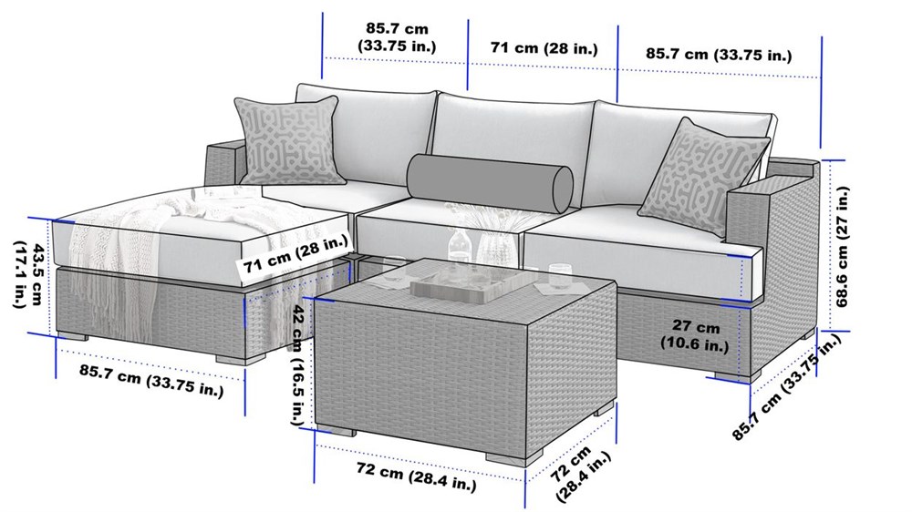 Niko 5-piece Patio Sectional Conversation Set